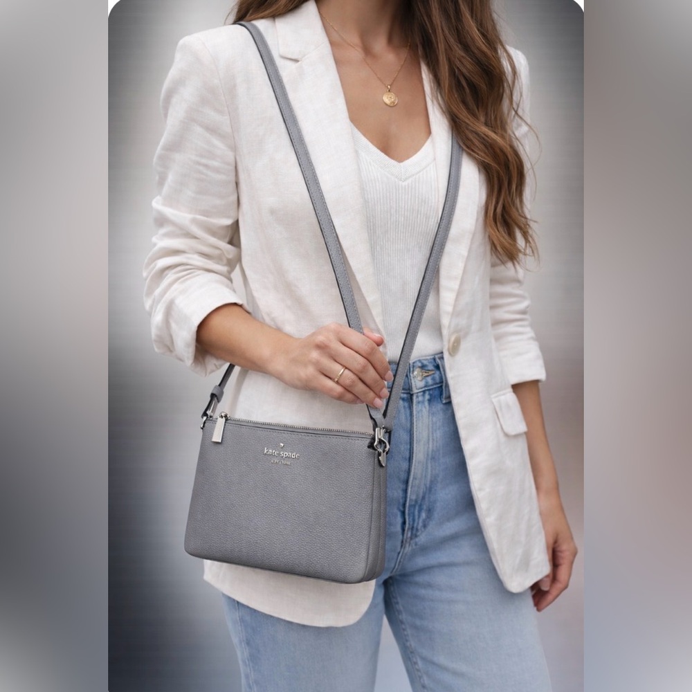 Kate Spade Powder Blue Handbag with adjustable shoulder or crossbody strap - Picture 1 of 9